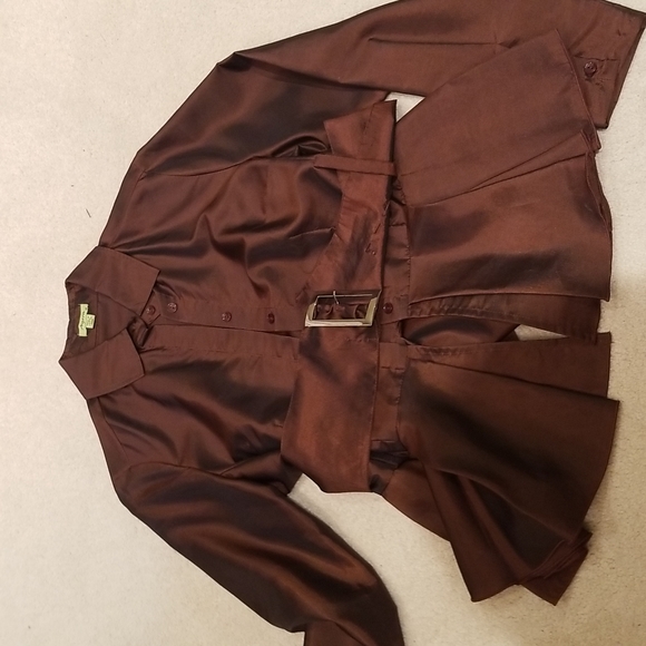 Agora Tops - - - Agora chocolate brown blouse size M.